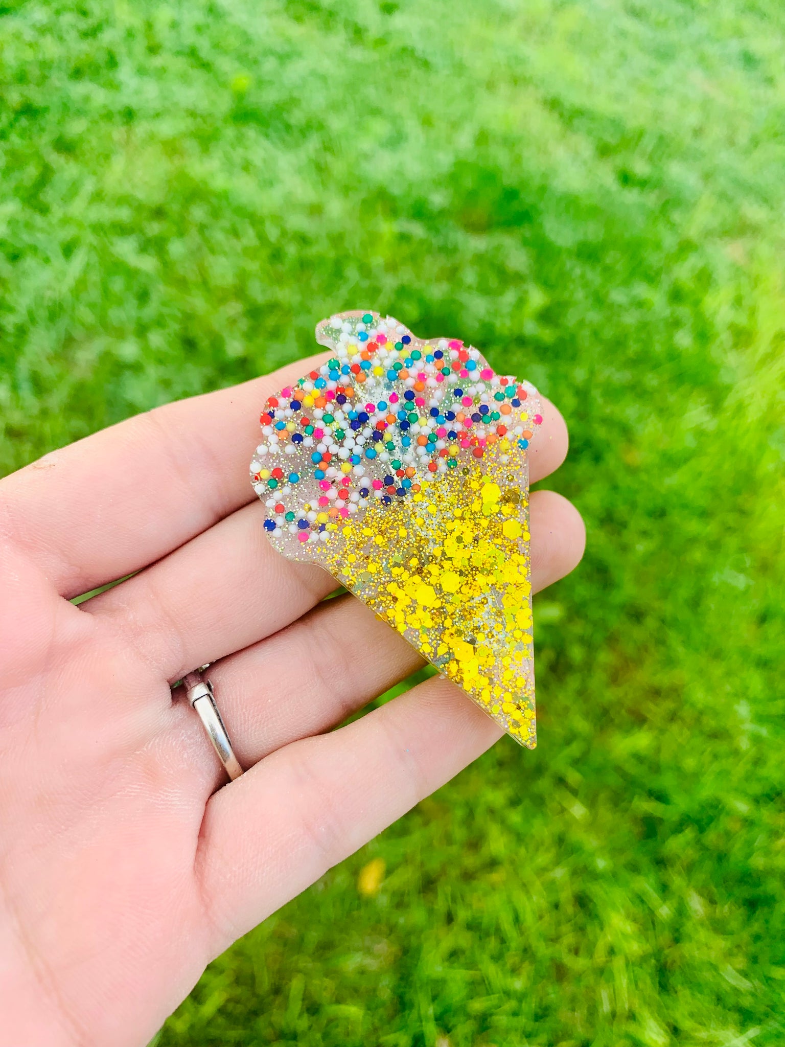 Ice cream cone hair clip