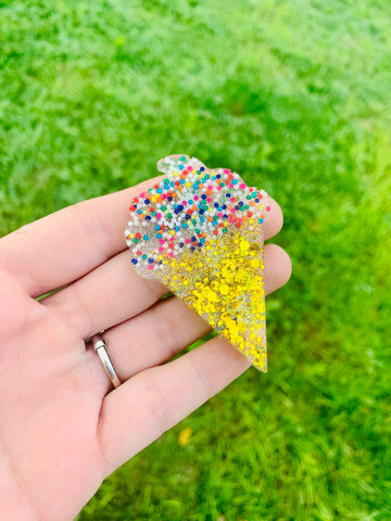 Ice cream cone hair clip