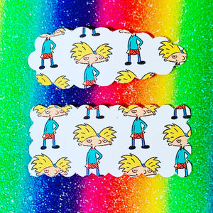 Hey arnold hair clip set