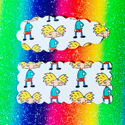 Hey arnold hair clip set
